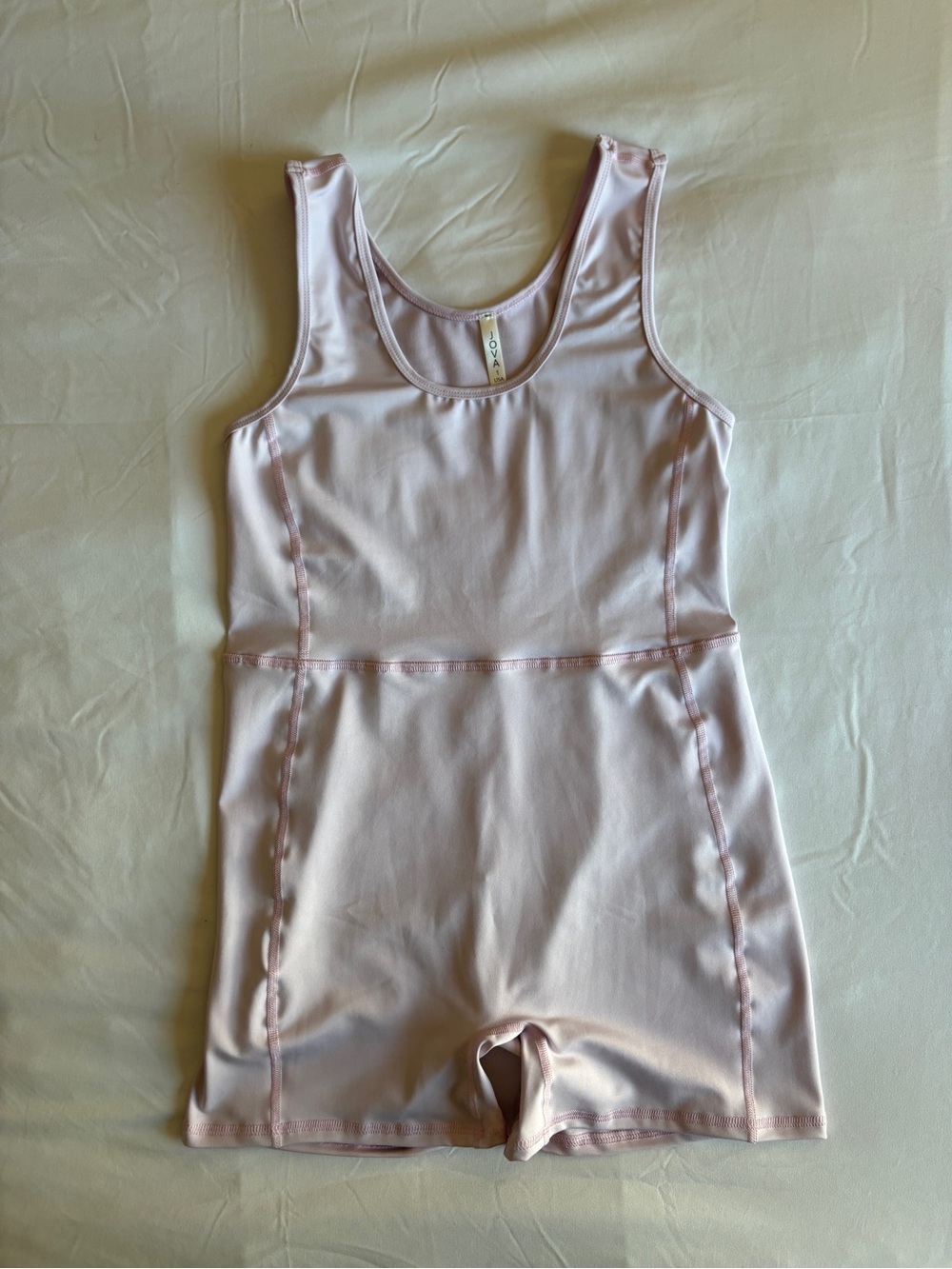 Baby Pink Jova Active Tank Sleeveless Shorts Romper Activewear Gym